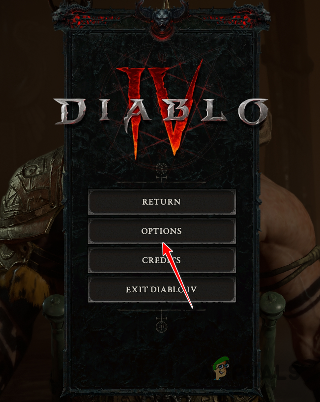 Navigating to Diablo IV Options Menu