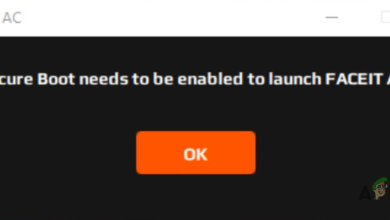 Secure Boot Needs to be Enabled to Launch FACEIT AC Error Message