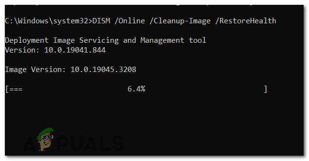 Type "DISM /Online /Cleanup-Image /RestoreHealth" now and press Enter.