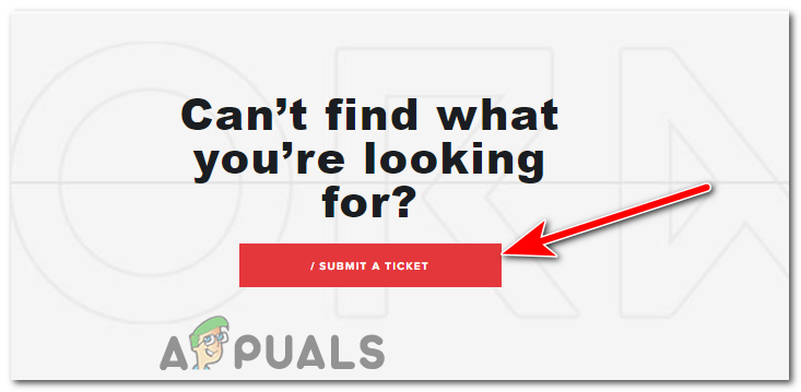 Click on the "Submit a ticket" button located in the middle of the website.