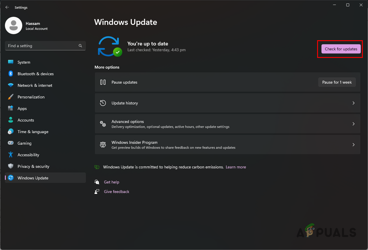 Looking for Available Windows Updates