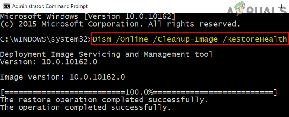 Use the DISM Command to RestoreHealth