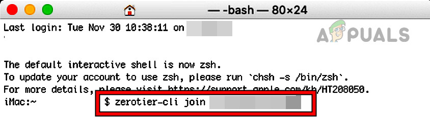 Join the ZeroTier Network on the Mac Through the Terminal
