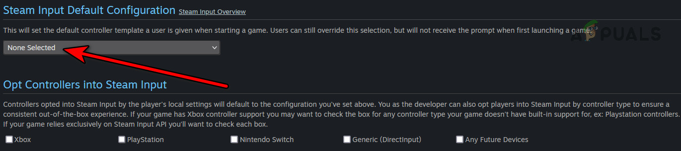 Disable Steam Input in the Steamworks
