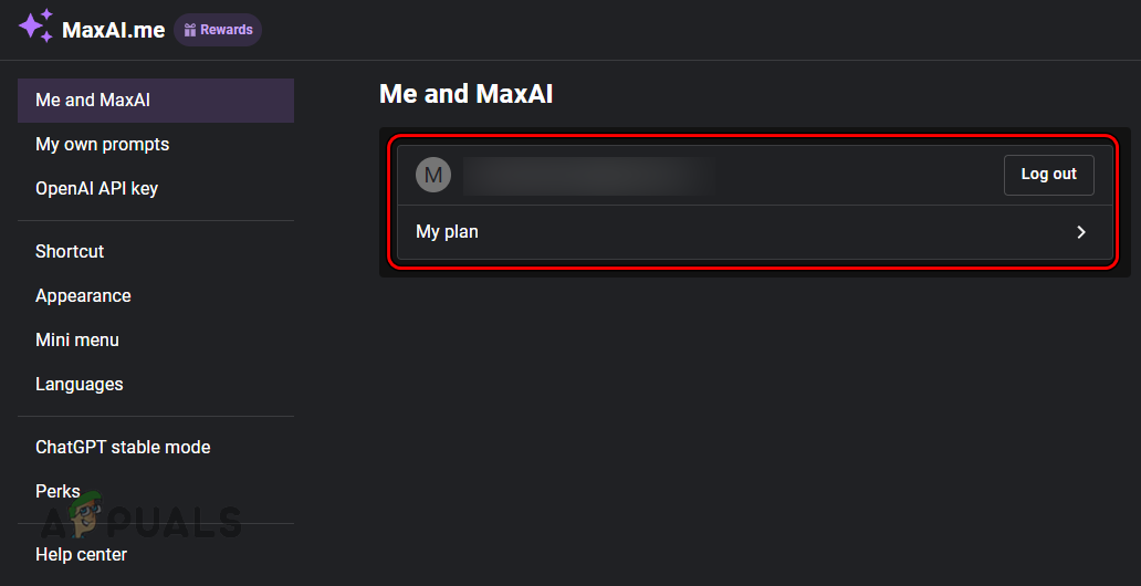 Logout of the MaxAI Extension or Change Your Plan in the Me and MaxAI Tab