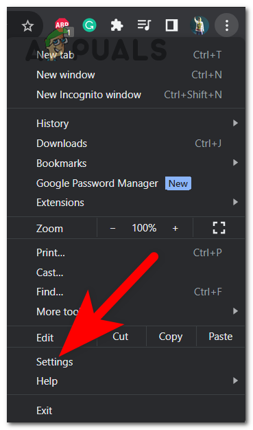 Opening the Chrome Settings