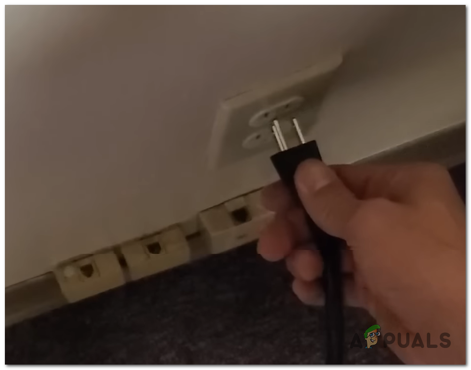 Unplugging the power cord