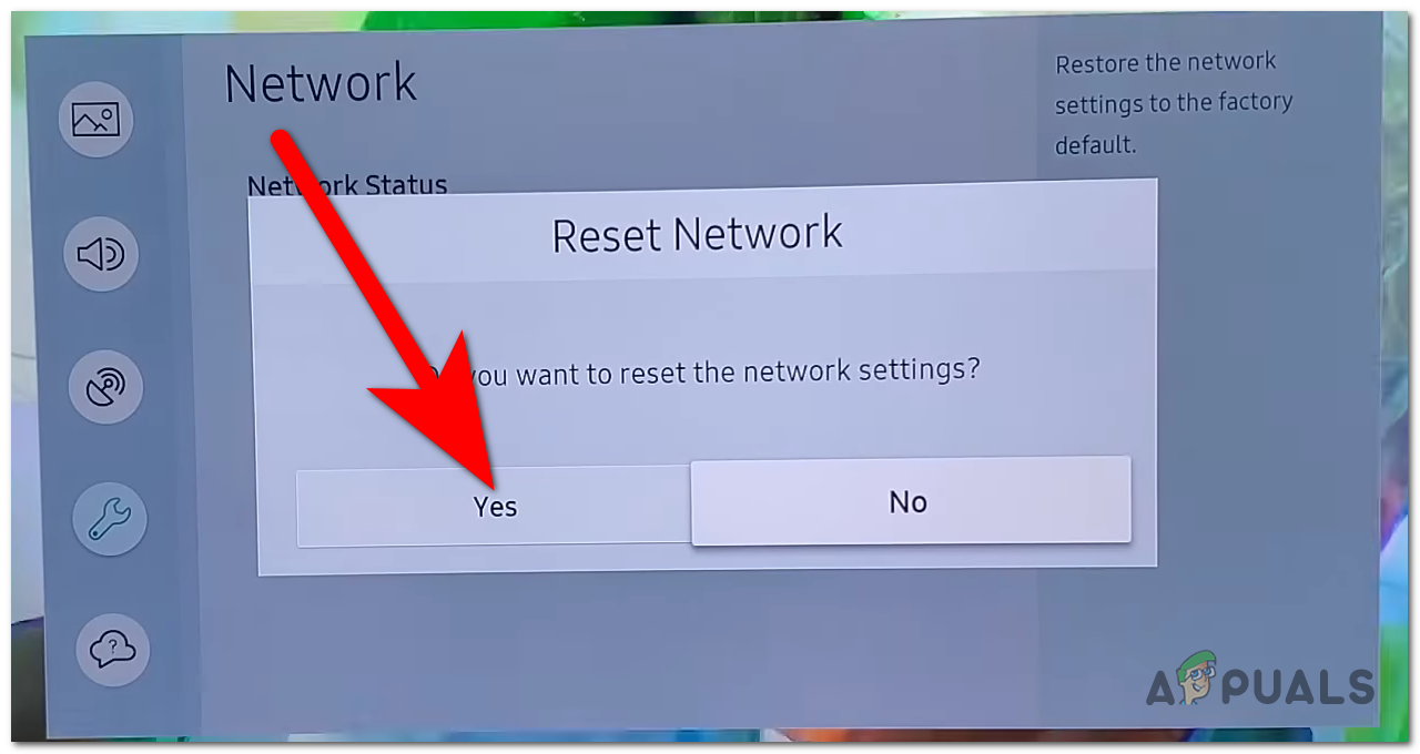 Resetting the Network of your TV