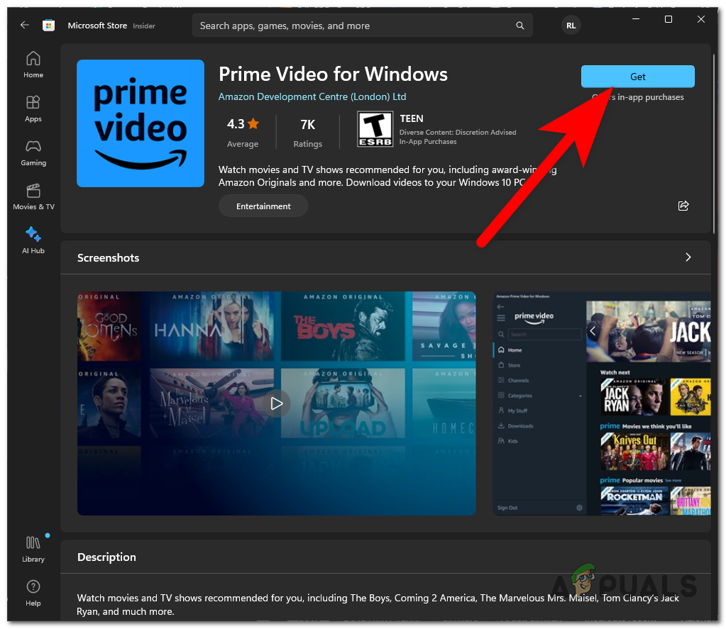 Installing the Amazon Prime Video app