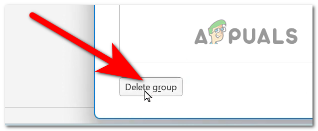 Deleting the Outlook group