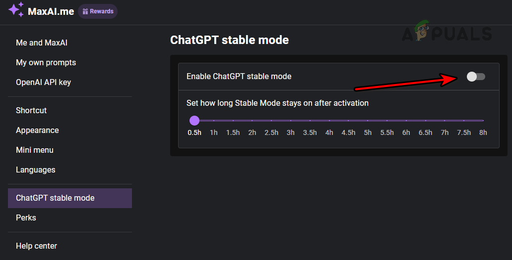 Enable ChatGPT Stable Mode in the MaxAI Extension