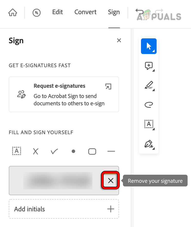 Remove Signatures in the Adobe Document Cloud
