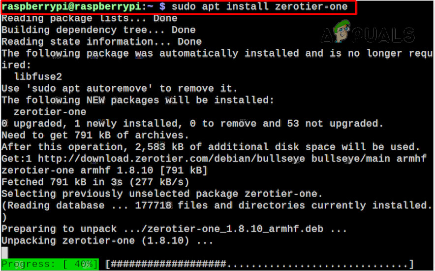 Install ZeroTier on the Raspberry Pi