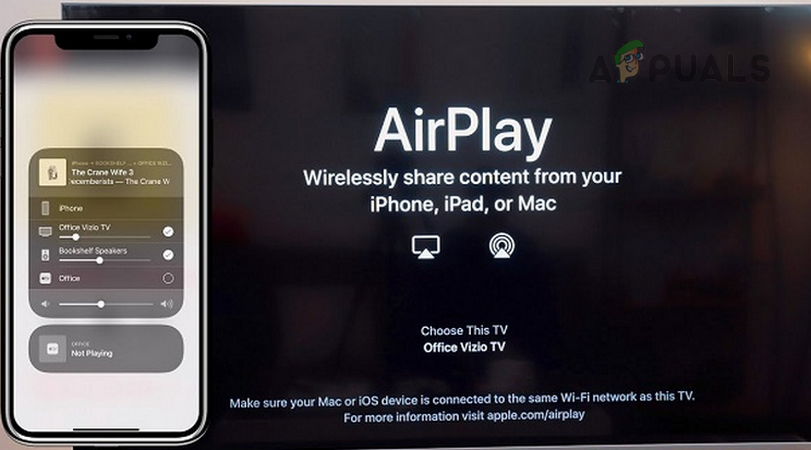 Airplay iPhone Display to the Vizio TV
