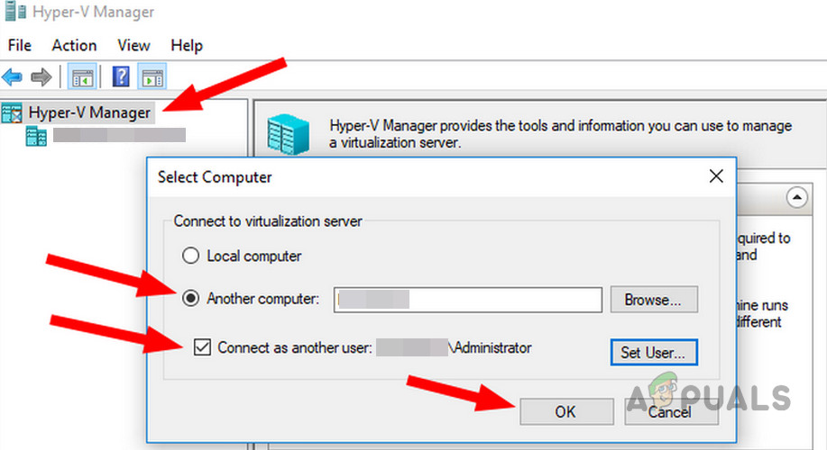 Connect to a Server in the Hyper-V Manager