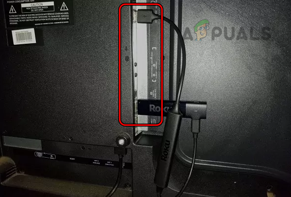 Unplug Roku from the TV and Power Source