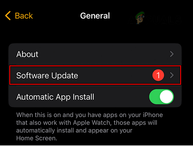 Update the Apple Watch Through the Watch App