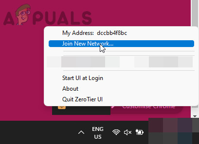 Join a New Network in the ZeroTier One App on Windows
