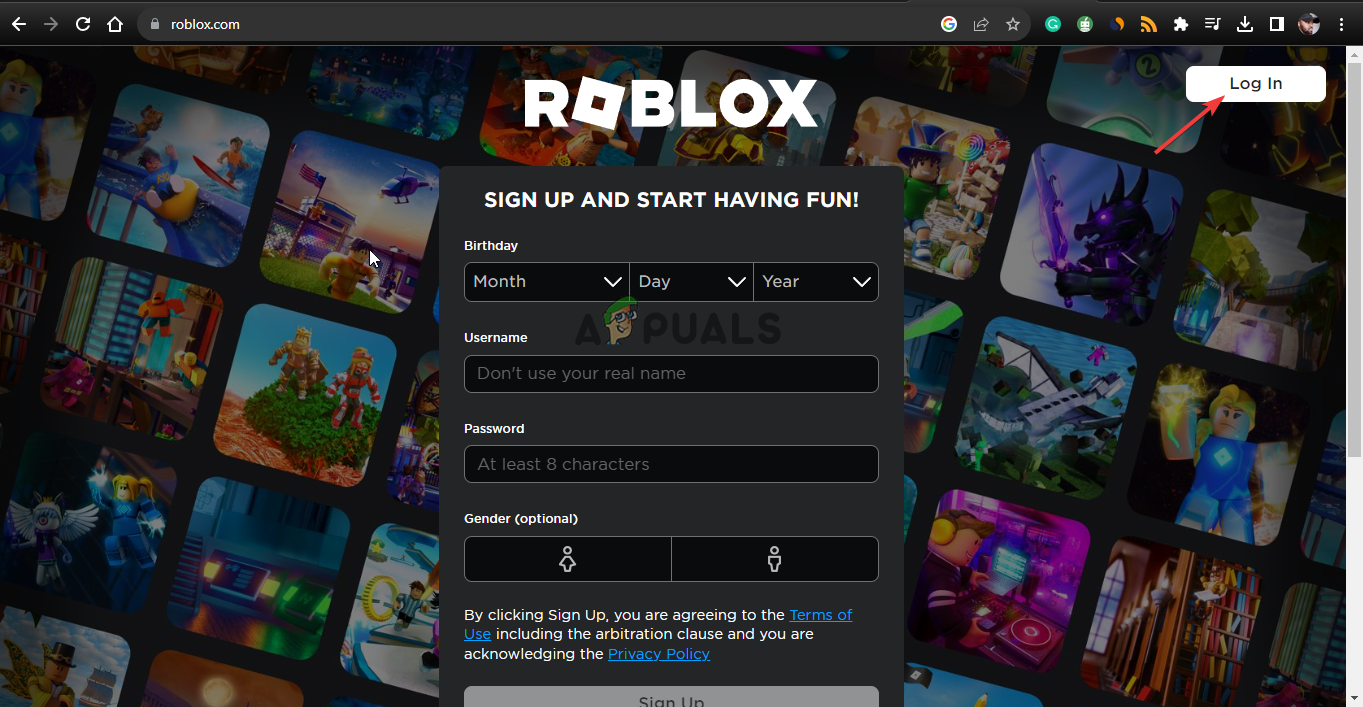 Play Roblox games on the Browser