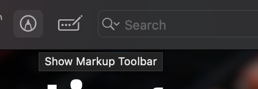 Show Markup Toolbar