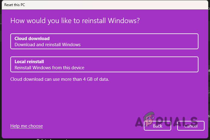 Choosing Windows Install Point