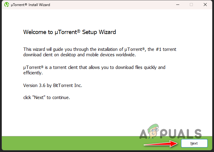 uTorrent Installation Wizard