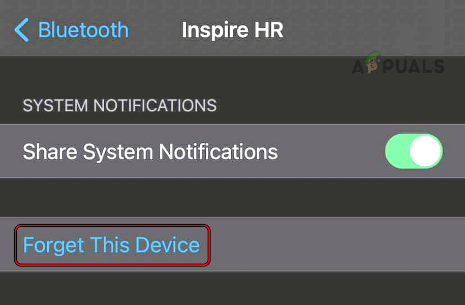 Forget the Fitbit Device in the Device's Bluetooth Settings