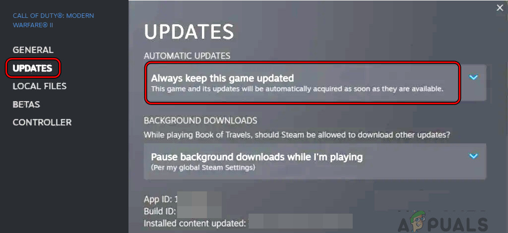 Enable Automatic Updates for the MW2 Game in Steam
