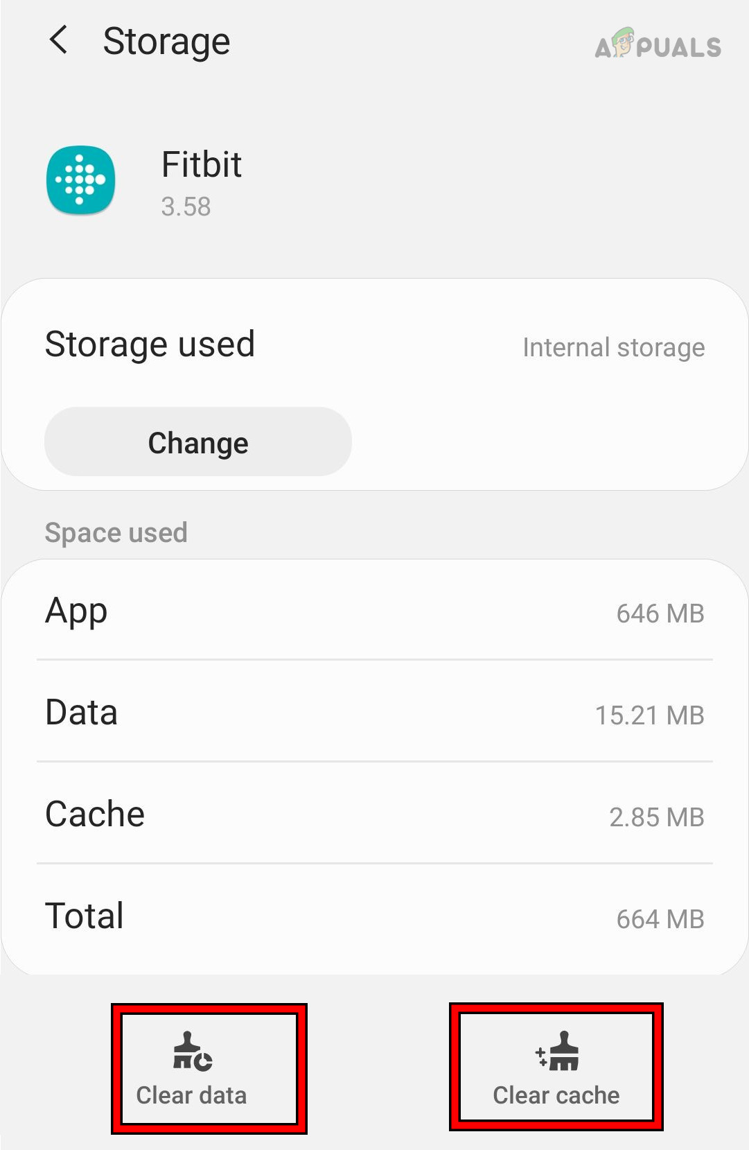 Clear Cache and Data of the Fitbit App