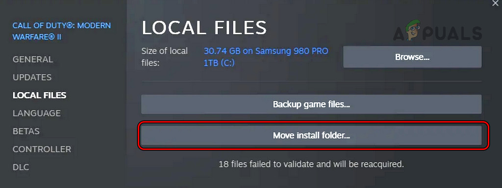 Move the Install Folder to the System Drive
