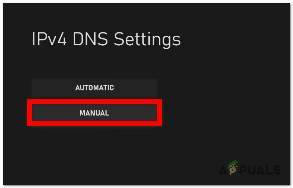 Manually setting the DNS 
