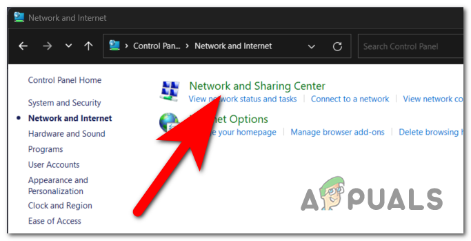 Accessing the Network and Sharing Center