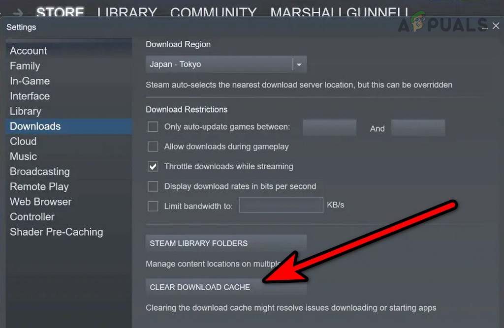 Clear Download Cache of the Steam Client