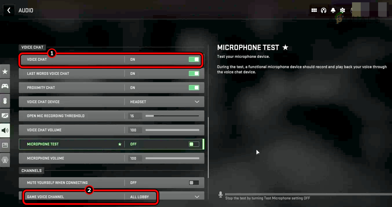 Enable Voice Chat and Set Game Voice Chanel to All in the Audio Settings of MW2
