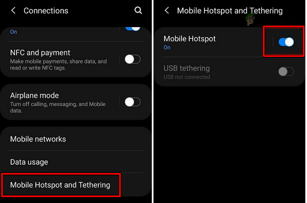 Enable Hotspot on the Phone