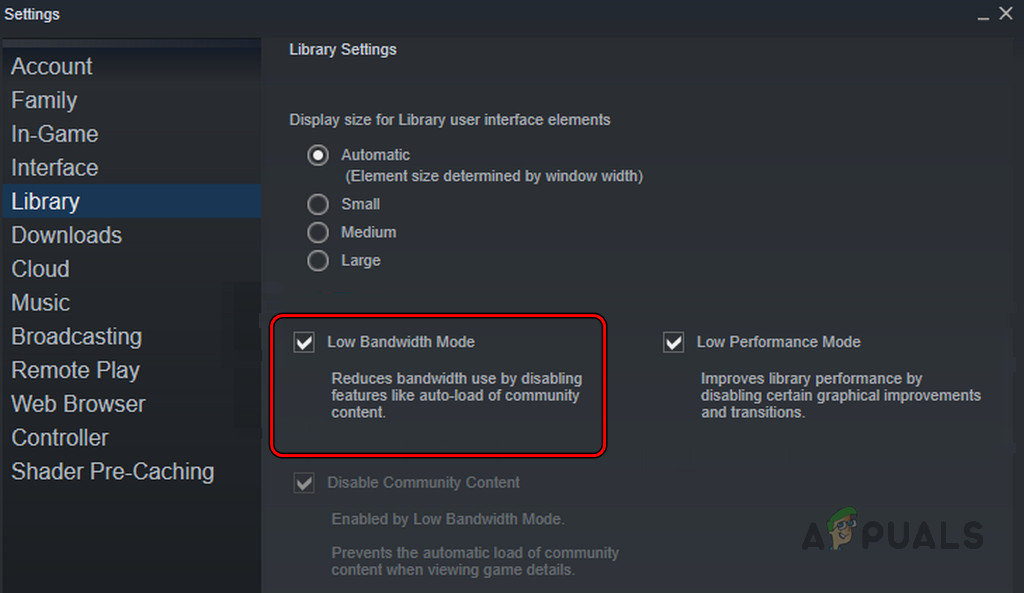 Enable Low Bandwidth Mode on the Steam Client