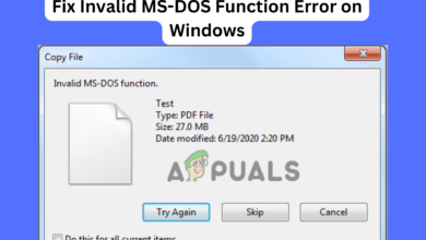 Invalid MS-DOS Function Error on Windows 11/10