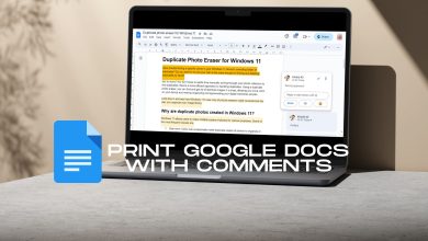 Print Google docs with comments