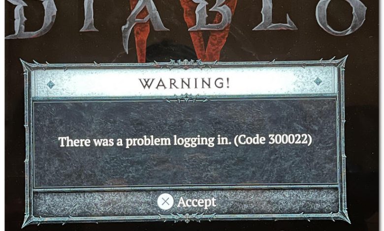 Showing you how to fix the Diablo 4 Error Code 300022