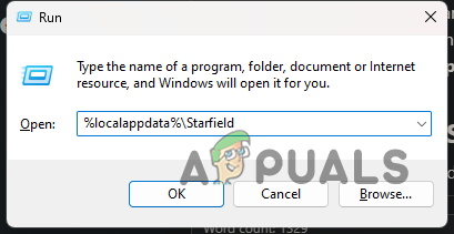 Navigating to Starfield Folder in Local AppData