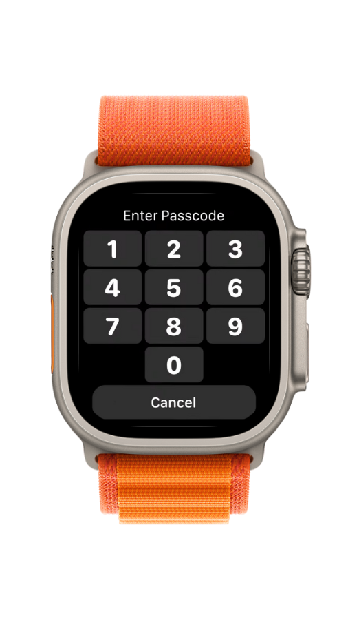 Enter your Passcode on Apple Watch