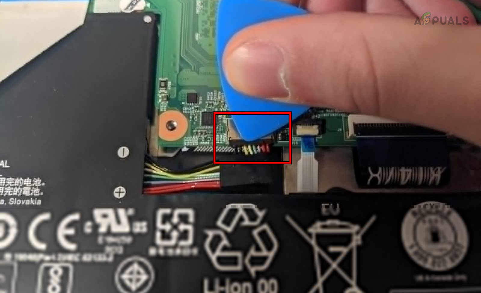 Disconnect the Battery of the Chromebook