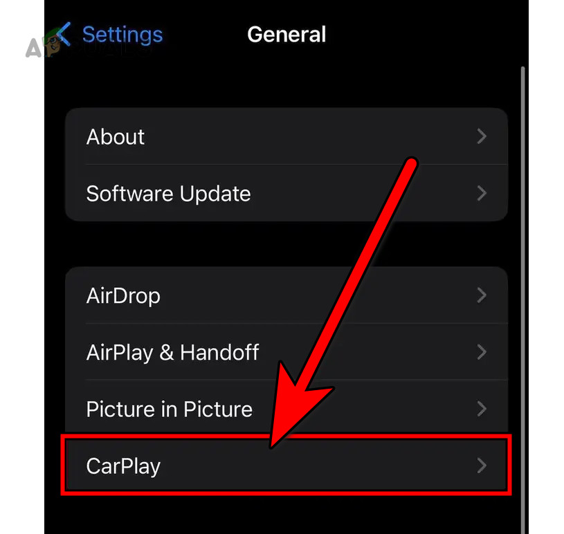 Disable CarPlay in the iPhone Settings