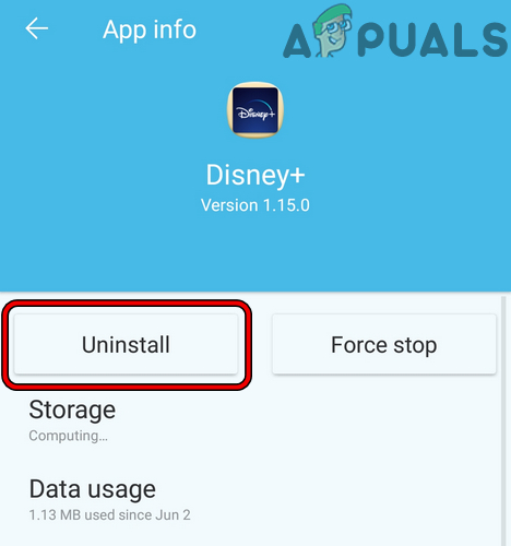 Uninstall the Disney+ App