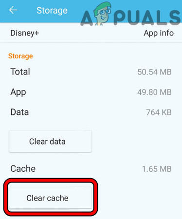 Clear Cache of the Disney Plus App