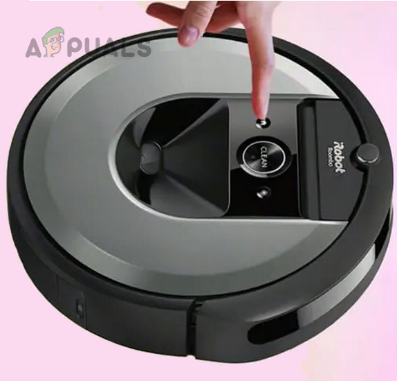 Press the Clean Button on the iRobot
