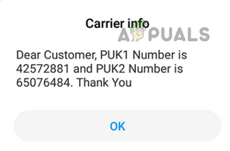 Get Your PUK Code Through SMS