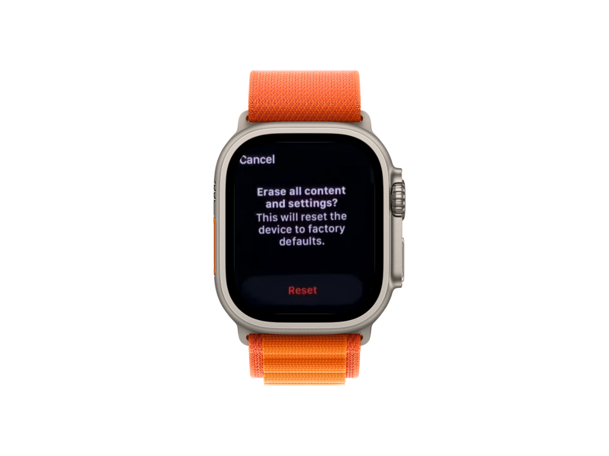 Erase All Content and Reset Apple Watch
