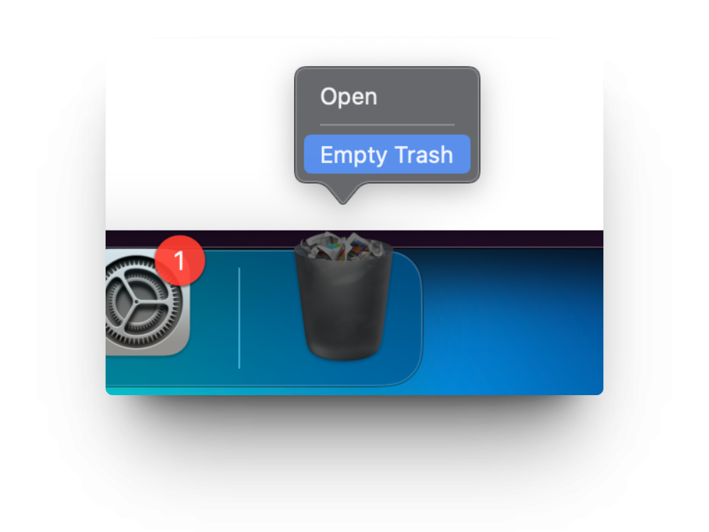 Empty Trash in macOS