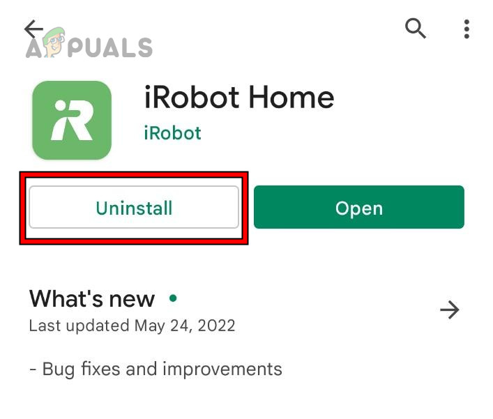 Uninstall the iRobot Home App